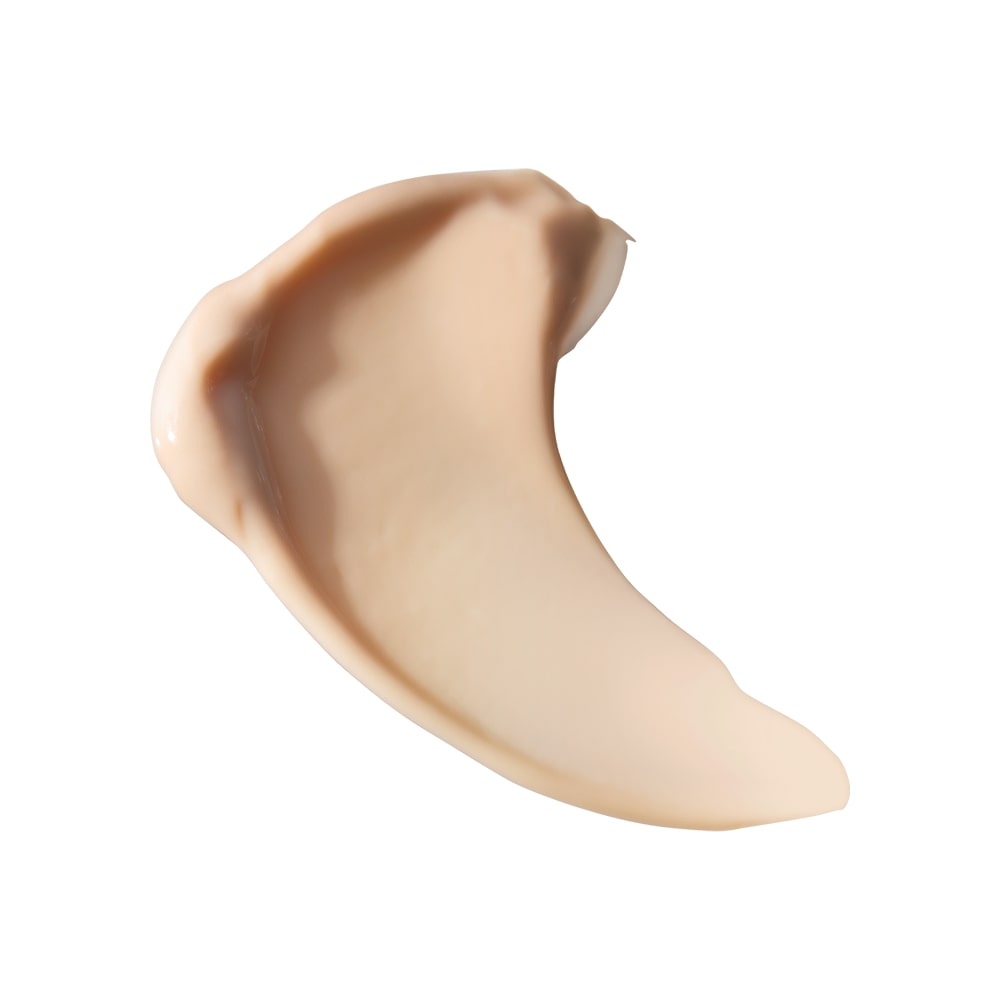 peach-beige cream mask swatch showing smooth, glossy texture on a white background