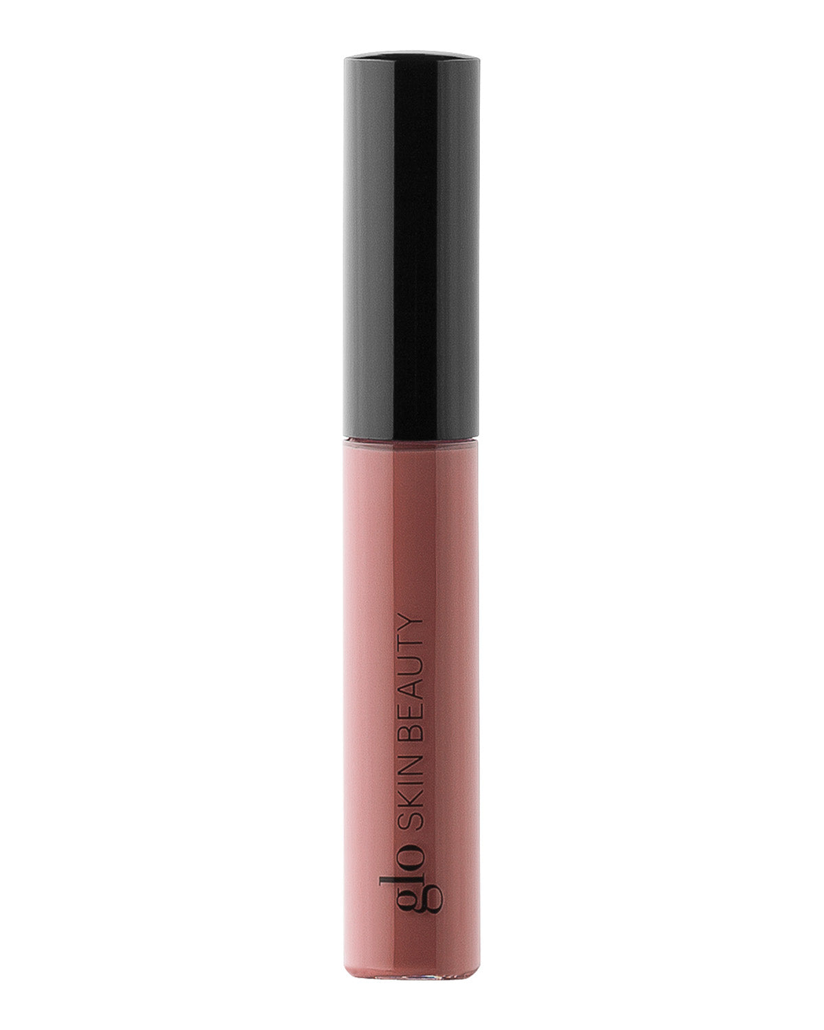 Front view of Conditioning Lip Gloss in Secret Agent showcasing its pink gloss tube and black cap on a white background