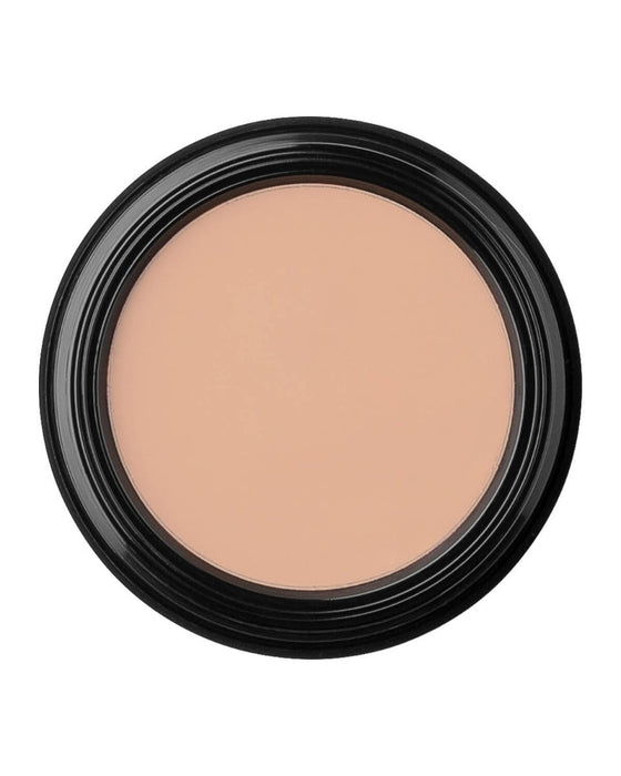 Cream concealer in an open round black pot, light beige shade (Oil Free Camouflage)