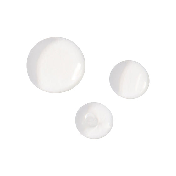 three translucent serum drops showing creamy, hydrating texture